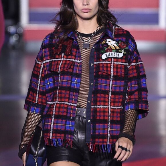 Tommy Hilfiger Collection Tartan Fringe Shirt 2017 Fall Runway $495 Women's 10 - Picture 9 of 9